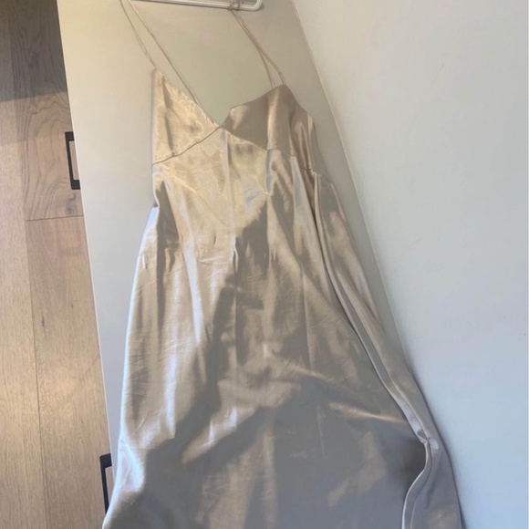 Grace Loves Lace Silky Satin Midi in Moonshine - Size Medium - Picture 2 of 3